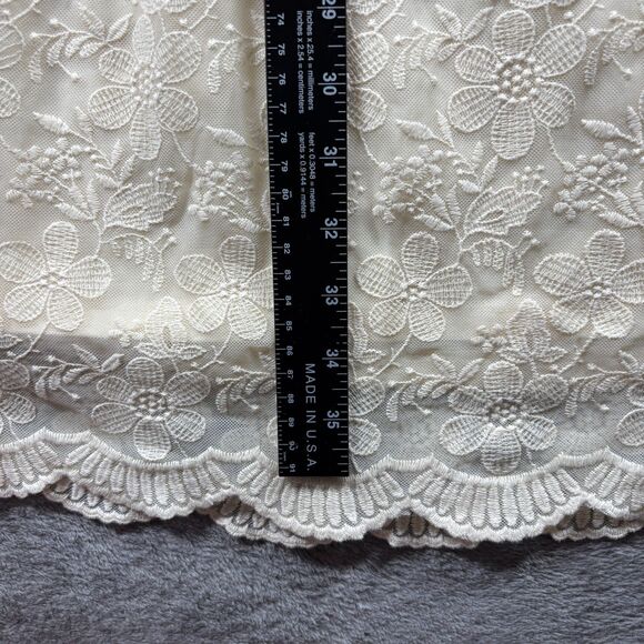 Garnet Hill Lace Tank Dress Cottagecore Fairy Romantic Wedding Ivory Sz 10 E153 - Picture 6 of 10